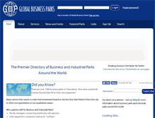 Tablet Screenshot of globalbusinessparks.com